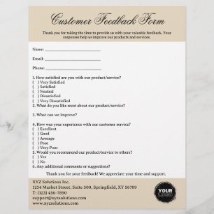 Feedback-Formular für Kunden Flyer