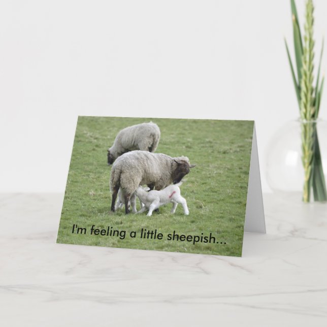 Feeding_Lambs, bin ich Gefühl ein ängstliches Karte (Vorderseite)