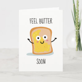Feel Butter Bald Funny Sarcastic Sympathy Card Dankeskarte