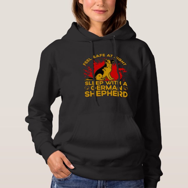 Feel safe at Night sleep with a German Shepherd Hoodie (Vorderseite)