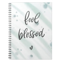 Feel segelt Notebook | Blaugrünes Zitat