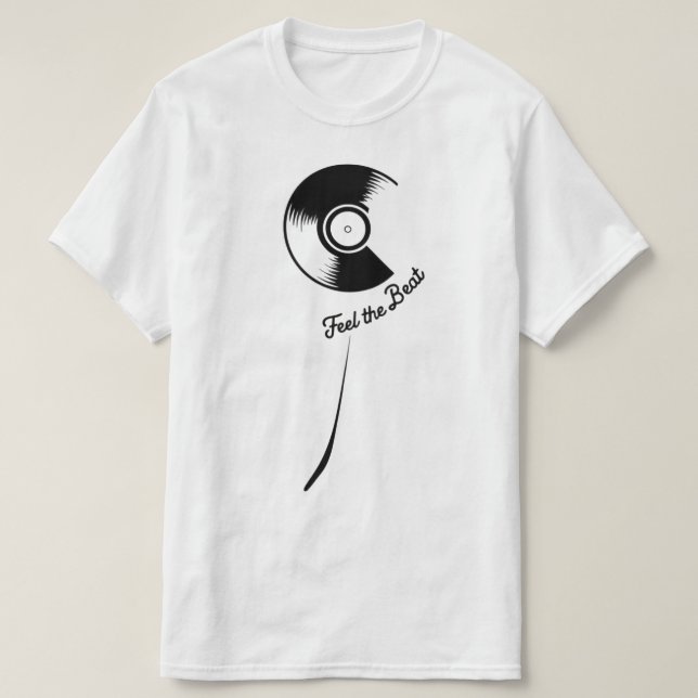 Feel the Beat - Vinyl Vibes T - Shirt (Design vorne)