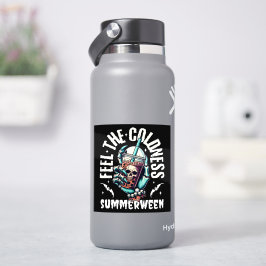 Feel the Coldness Summerween Skull Iced Bubble Tea Aufkleber