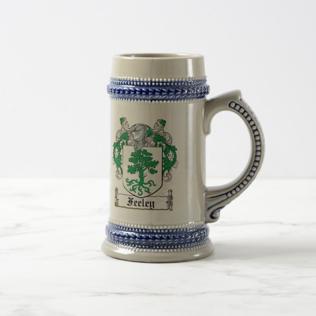 Feeley Familienwappen Bierglas (Rechts)