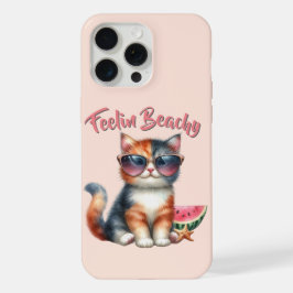 Feelin' Beachy Cat Purfect Vibes iPhone 15 Pro Max Hülle