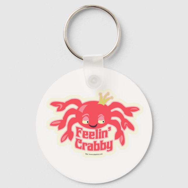 Feelin Crabby Niedlich Crab Schlüsselanhänger (Vorderseite)