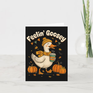 Feelin Goosey Fall Goose Pumpkin Gewürzkaffee Latt Karte