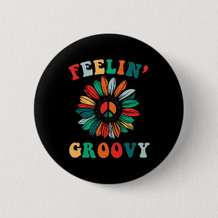 Feelin' Groovy Classic Trippy Hippie Button
