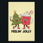 Feelin Jolly Christmas Tree Kaffee Lover Winter Fotodruck<br><div class="desc">Feelin Jolly Christmas Tree Kaffee Lover Winter</div>