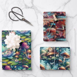 Feeling auf einer Personalisierten Blume Geschenkpapier Set