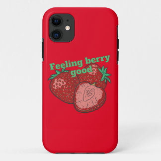 FEELING BERRY GOOD funny strawberry fruit          Case-Mate iPhone Hülle