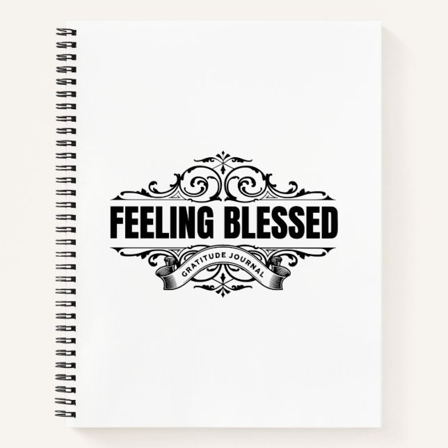 Feeling Blessed: Gratitude Journal  Notizbuch (Vorderseite)