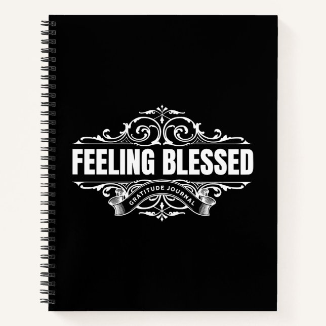 Feeling Blessed Gratitude Journal Notizbuch (Vorderseite)
