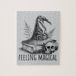 Feeling Magical Witches Spell Book and Skull