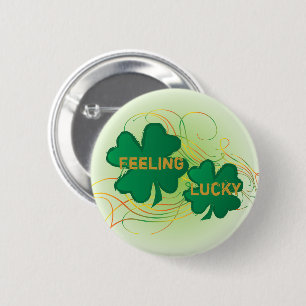 Feeling 🍀 Shamrock Clovers Button