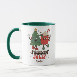 Feelin's Joli Weihnachtsfeiertage Funny Retro Name Tasse