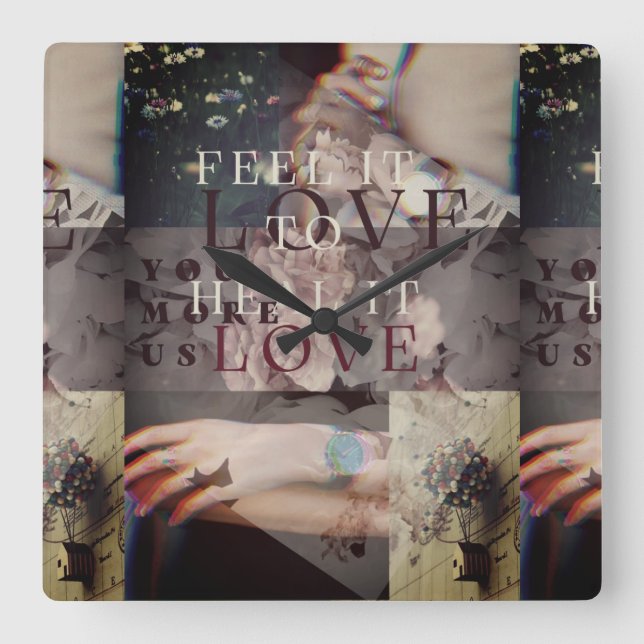 FeelIt Quadratische Wanduhr (Vorderseite)