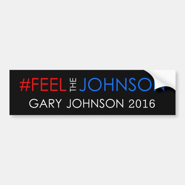#feelthejohnson Gary Johnson 2016 Autoaufkleber (Vorne)