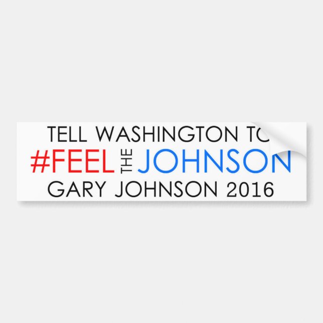 #feelthejohnson Gary Johnson 2016 Autoaufkleber (Vorne)