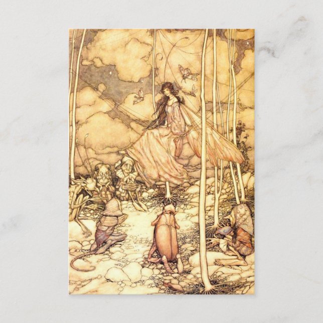 Feen Arthur Rackham Begleitkarte (Vorderseite)