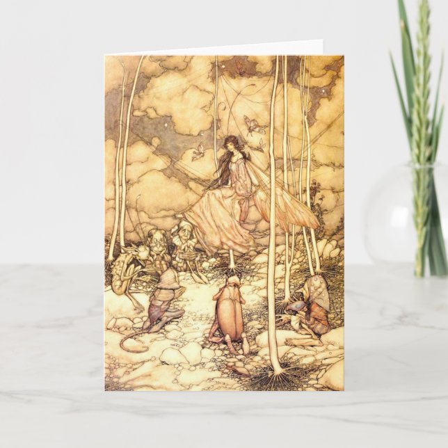 Feen Arthur Rackham Karte (Vorderseite)