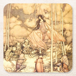 Feen Arthur Rackham Rechteckiger Pappuntersetzer