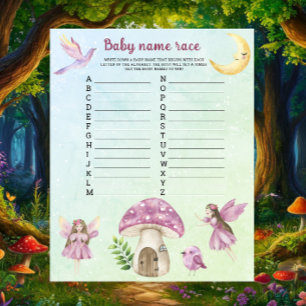 Feen-Baby-Party - Baby Namens-Rate-Spiel