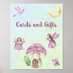 Feen-Baby-Party Karten und Geschenke Poster