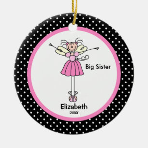 Feen-Ballerina-große Schwester Weihnachtsdekoratio Keramikornament