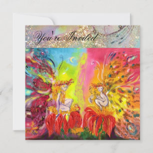 FEEN DER MORGENRÖTE ,Magisches Gold glitzert Einladung