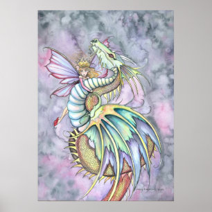 Feen-Drachen-Plakatdruck von Molly Harrison Poster