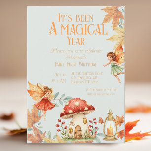 Feen-Erstes-Magisches-Herbst-Geburtstag Einladung