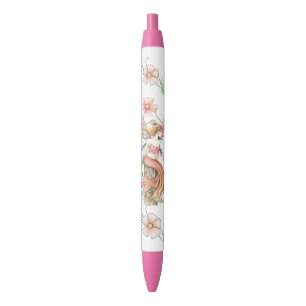 Feen-Fantasie-Kunst mit rosa Blume Kugelschreiber
