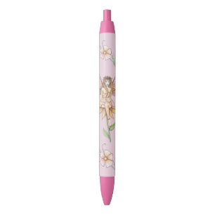 Feen-Fantasie-Kunst mit rosa Blume Kugelschreiber