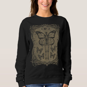 Feen Grunge Fairycore Skelett Schmetterling Gothic Sweatshirt