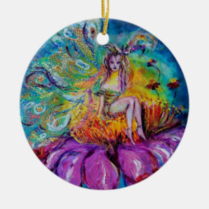 FEEN IN DER NACHT  VIBRANTER BLauer Saphir-Edelste Keramikornament