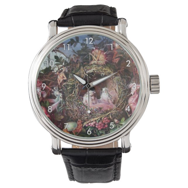 Feen in einem Vogelnest, John Anster Fitzgerald Armbanduhr (Vorderseite)