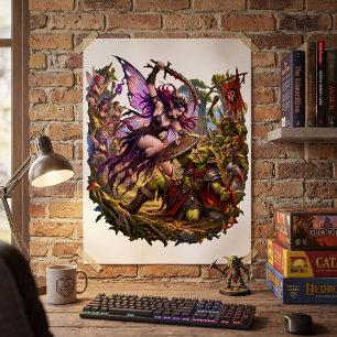 Feen-Krieger vs Goblins – Kampf zwischen Gut und B Poster