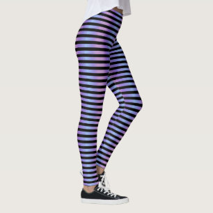 Feen-Lavendel Rosa Pastell Ombre Verlauf Streifen Leggings