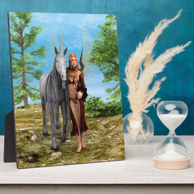 Feen mit Einhorn Fotoplatte (Seite)