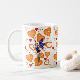 Feen Orange Herzen Tasse