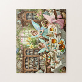 Feen-Osterküche Whimsical Tea Party Szene