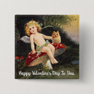 Feen-Owl-Valentinsbutton Button
