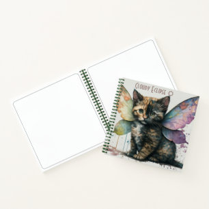 Feen-Schildpatt-Kätzchen-Spiralblock Notizbuch