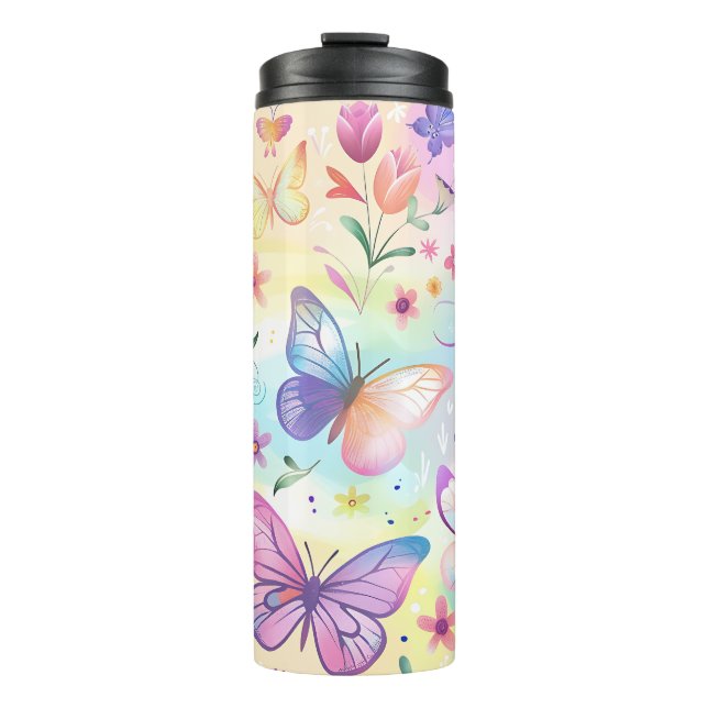 Feen Schmetterlinge Thermosbecher (Vorderseite)