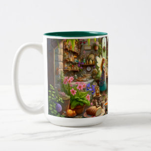 Feen-Teeparty-Zauberhafte Küche Zweifarbige Tasse