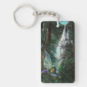 Feen- und Burgen Fantasy-Kunst Schlüsselanhänger