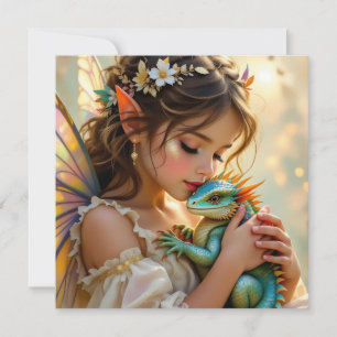 Feen- und Drachen-Mystical Girl's   Karte