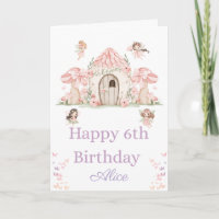 Feen und ein Feenhaus Alles Gute zum 6. Geburtstag