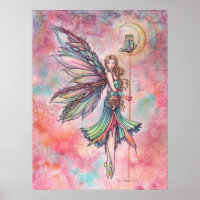 Feen- und Eulen-Fantasiekunst von Molly Harrison